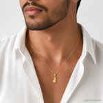 14K Mini Sitting Kitten Charm - Model Shot
