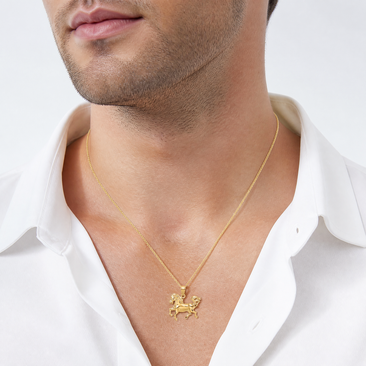 14K Horse Charm - Model Shot