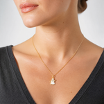 14K 3-D Enameled Ghost Charm - Model Shot