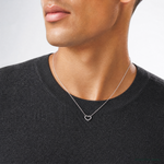 14K White Gold Mini Floating Heart Slide - Model Shot