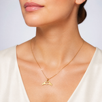 14K Hands Forming a Heart Charm - Model Shot