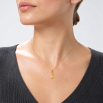 14K Textured Pineapple Charm - Model Shot