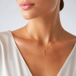 14K 3D Key w/ Heart Charm - Model Shot