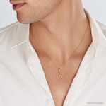 14k Mini Daisy Flower Charm - Model Shot