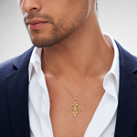 14k Large Celtic Eternity Knot Charm - Model Shot