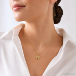 14K Small Celtic Eternity Knot Circle Charm - Model Shot
