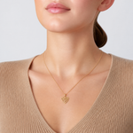 14K Small Celtic Knot Heart Charm - Model Shot