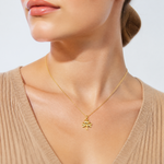 14K 3-Leaf Clover Charm - Model Shot