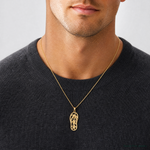 14K Triple Turtle Flip-Flop Charm - Model Shot