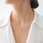 14K 3-D Pelican Flying Charm - Model Shot