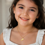 14K Dolphin w/ 2 Baby Dolphins Charm - Model Shot