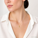 14k Chinese Symbol Good Luck Charm - Model Shot