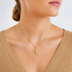 14K Guardian Angel Walking Charm - Model Shot