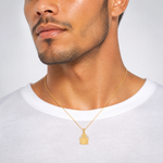 14K Church w/ Cross On Door Charm - Model Shot