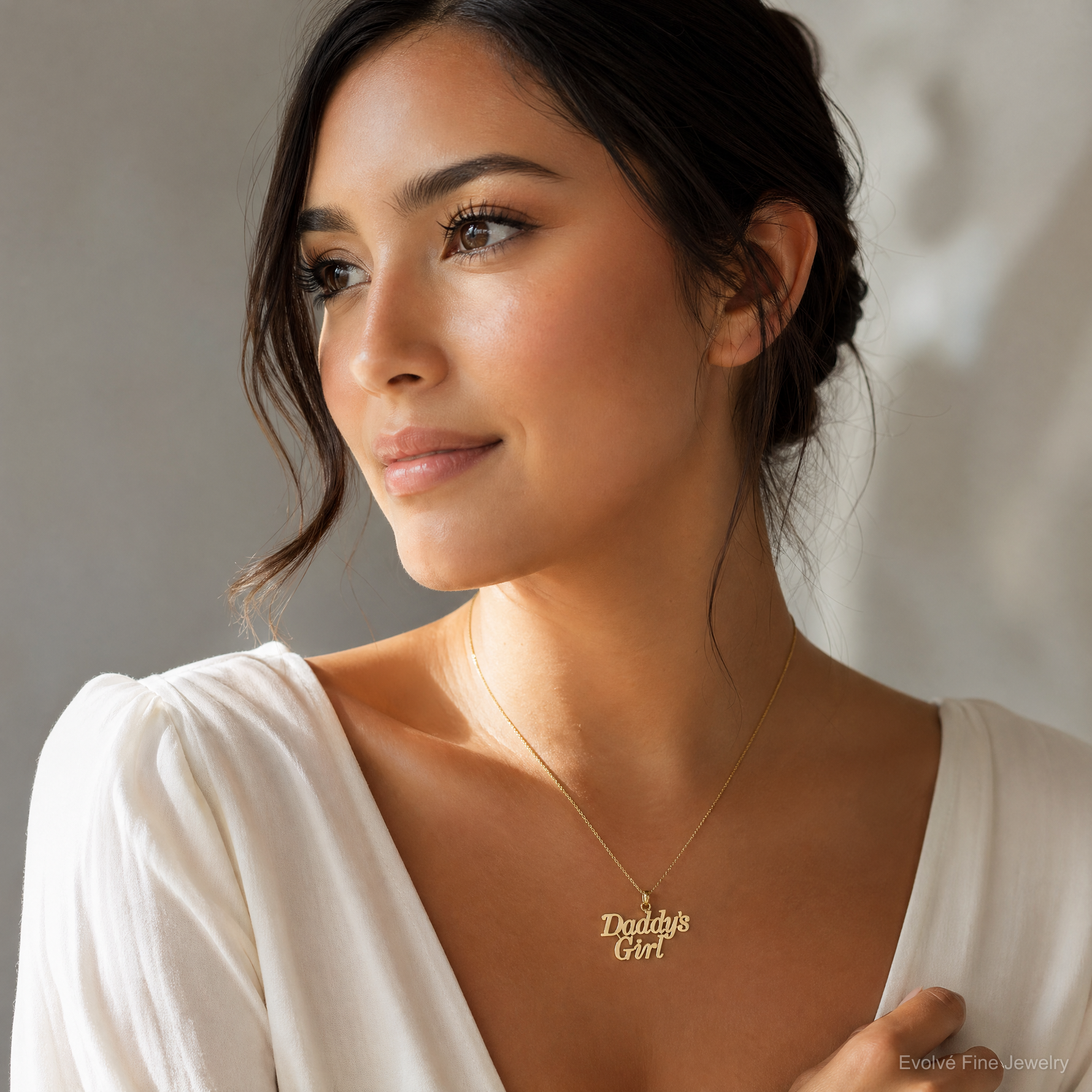 14K DADDY'S GIRL Charm - Model Shot