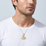 14K CAPRICORN Zodiac Charm - Model Shot