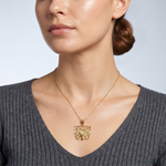 14K ARIES Zodiac Charm - Model Shot