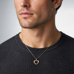 14k Two-tone with White Rhodium Flower In Heart Charm - Model Shot