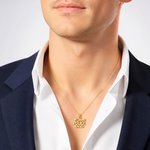 14k I HEART MY POLICE DAD Charm - Model Shot