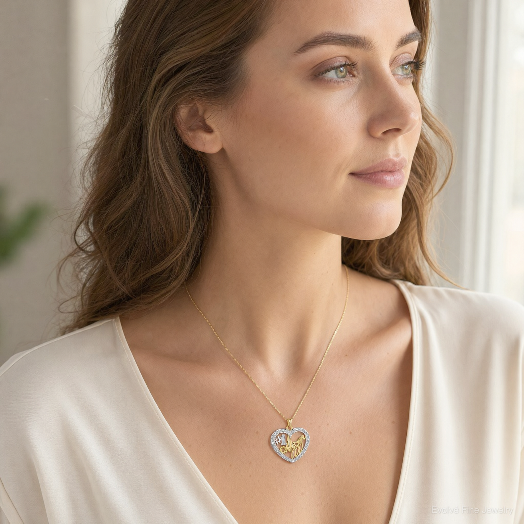 14k w/ Rhodium Textured 