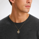 14k w/ Rhodium Cut-Out Angelfish Charm - Model Shot