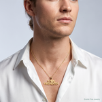 14k I LOVE MY FIREFIGHTER Charm - Model Shot