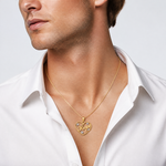 14k w/Rhodium Hope In Heart w/Flowers Charm - Model Shot