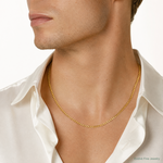 14k 3.1mm Lightweight Flat Cuban Chain - Model Shot