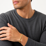 14k 9.4mm Lightweight Flat Cuban Chain - Model Shot