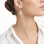 Leslie's 14K with Rhodium Polished Leverback Earrings - Model Shot