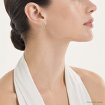 Leslie's 14K w/ White Rhodium Fancy Twisted Oval Post Earrings - Model Shot