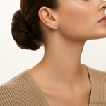 Leslie's 14K Two-tone Polished Love Knot Earrings - Model Shot