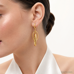 Leslie's 14K Polished Post Dangle Earrings - Model Shot