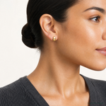 Leslie's 14K Polished Omega Back Earrings - Model Shot