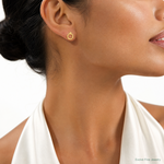 Leslie's 14K Polished Circle Post Earrings - Model Shot