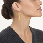 Leslie's 14K Polished and Textured Dangle Leverback Earrings - Model Shot