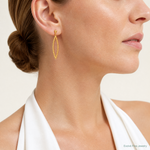 Leslie's 14K Polished Beaded Post Dangle Earrings - Model Shot