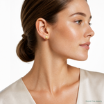 Leslie's 14K With Scratch Finish Post Earrings - Model Shot