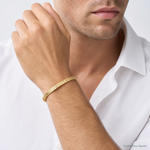 Leslie's 14k Polished and Diamond-cut Hinged Bangle - Model Shot