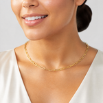 Leslie's 14K Polished Fancy Link Necklace - Model Shot