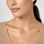 Leslie's 14k Polished Oval Link 20in Necklace - Model Shot