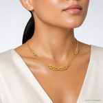 Leslie's 14K Polished and Textured Fancy Link Necklace - Model Shot