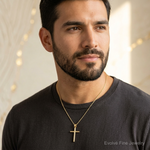 Leslie's 14K Polished Cross Pendant - Model Shot