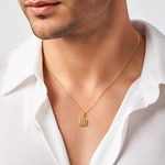 Leslie's 14K Polished Puffed Square Pendant - Model Shot