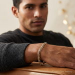 Leslie's 14K Two-tone Polished Fancy Link Bracelet - Model Shot