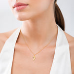 14k Medium Polished Number 7 Charm - Model Shot