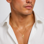 14k  Large Polished Number 2 Charm - Model Shot