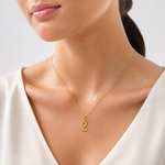 14k Medium Satin Number 2 Charm - Model Shot