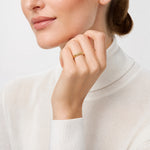 14KY 4mm Milgrain Half Round Band Size 4 - Model Shot
