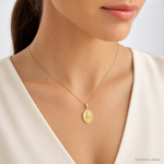 14k Miraculous Medal Pendant - Model Shot